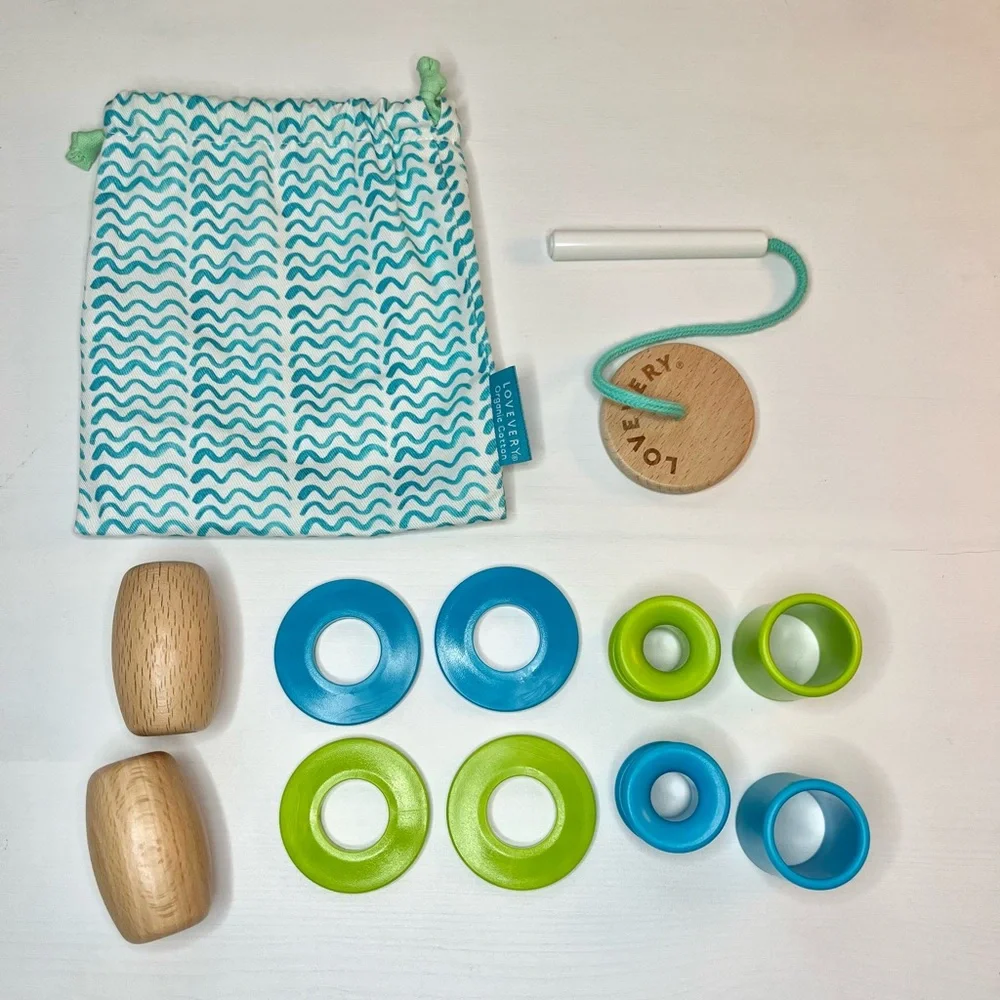 Lovevery Threadable Bead Kit from the Adventurer Play Kit Months 16, 17, 18